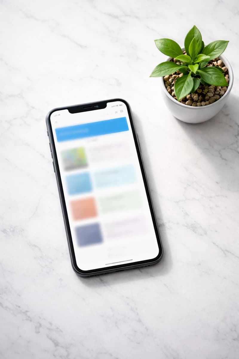 Mobile-first website design displayed on smartphone